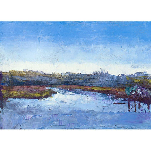 Along the Water Gold Ornate Wood Framed Art Print with Double Matting by Green, Jenny