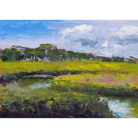 Meadow Black Modern Wood Framed Art Print by Green, Jenny