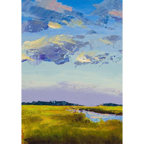 River Streams Gold Ornate Wood Framed Art Print with Double Matting by Green, Jenny