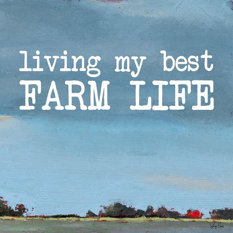 Farm Life White Modern Wood Framed Art Print with Double Matting by Green, Jenny