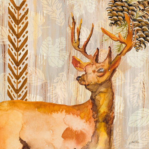 Nature Trails I Gold Ornate Wood Framed Art Print with Double Matting by Ritter, Gina