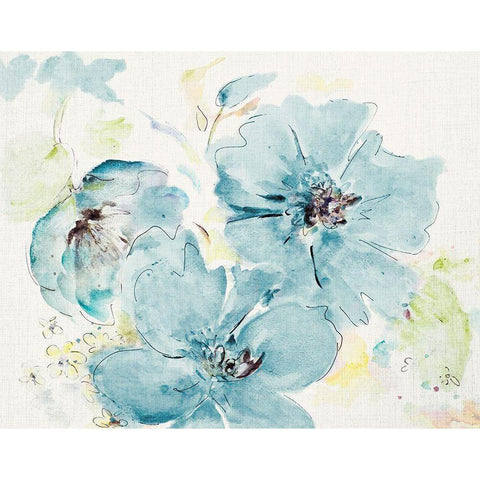 Nature Inspired In Blue Black Modern Wood Framed Art Print by Pinto, Patricia