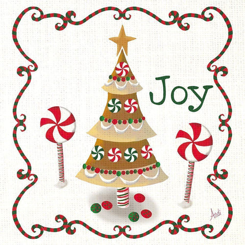 Gingerbread Forest III Black Modern Wood Framed Art Print with Double Matting by Metz, Andi
