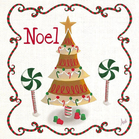 Gingerbread Forest IV White Modern Wood Framed Art Print with Double Matting by Metz, Andi