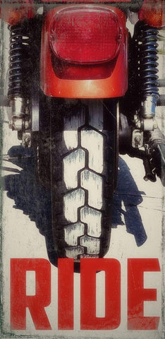 Ride White Modern Wood Framed Art Print with Double Matting by Wilson, Kali