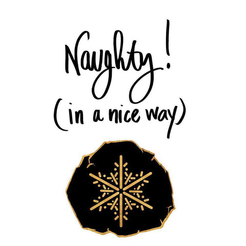 Naughty In A Nice way White Modern Wood Framed Art Print with Double Matting by SD Graphics Studio