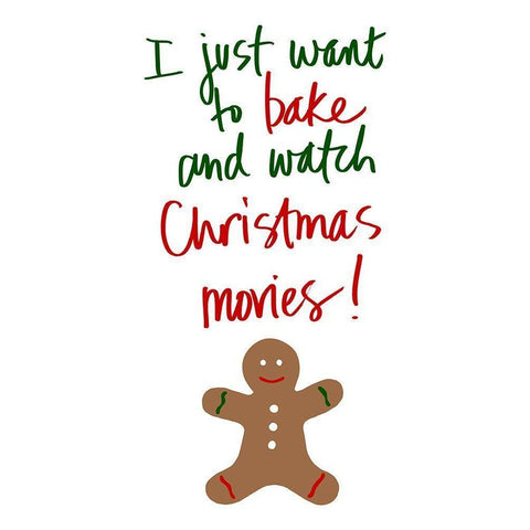 Holiday Baked Goods White Modern Wood Framed Art Print by SD Graphics Studio