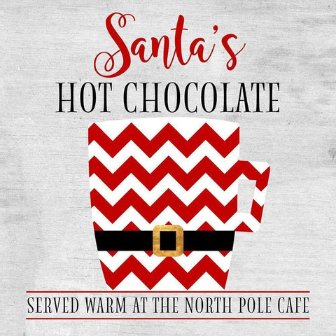 North Pole Cafe Gold Ornate Wood Framed Art Print with Double Matting by Quach, Anna