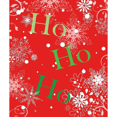 Ho Ho Ho (Red) Black Modern Wood Framed Art Print by Quach, Anna