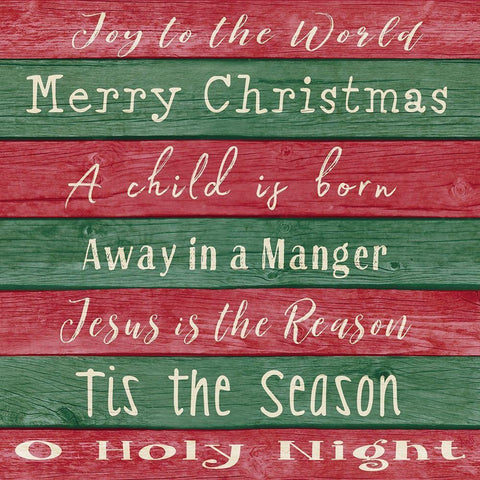 Holiday Chants II Black Modern Wood Framed Art Print with Double Matting by Metz, Andi