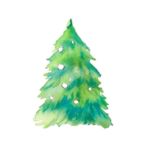 Xmas Tree II White Modern Wood Framed Art Print by Loreth, Lanie