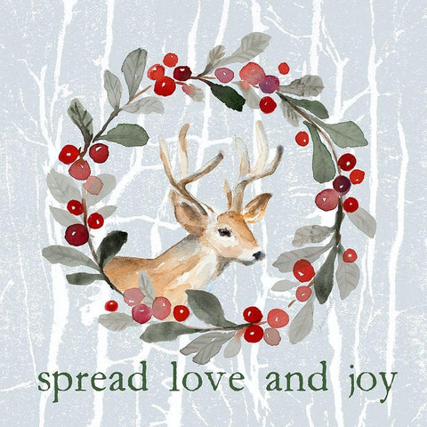 Spread Love and Joy Gold Ornate Wood Framed Art Print with Double Matting by Loreth, Lanie