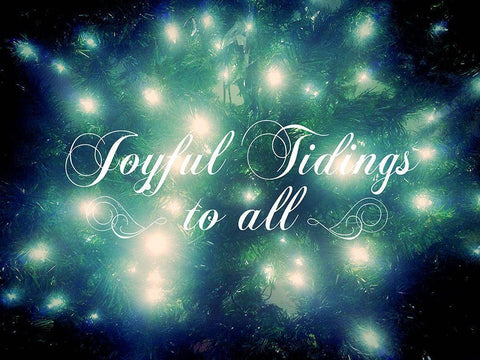 Joyful Tidings Black Ornate Wood Framed Art Print with Double Matting by Wilson, Kali
