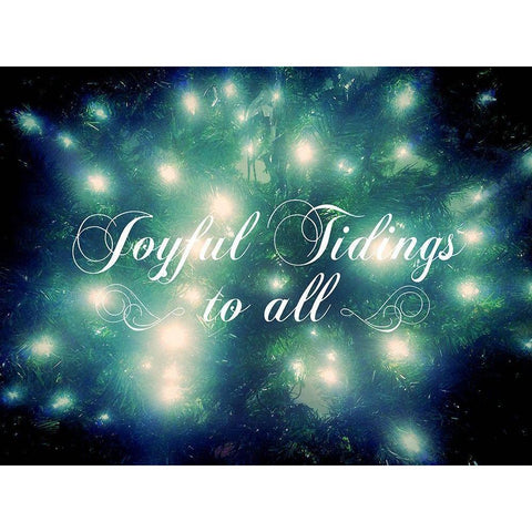 Joyful Tidings Black Modern Wood Framed Art Print by Wilson, Kali
