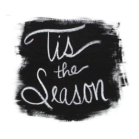 Tis The Season Black Modern Wood Framed Art Print with Double Matting by Bryant, Susan