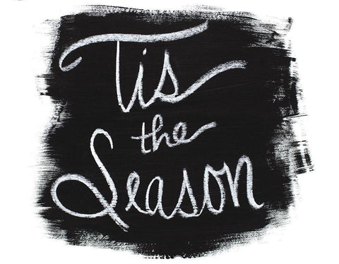 Tis The Season Black Ornate Wood Framed Art Print with Double Matting by Bryant, Susan