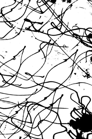 String Theory White Modern Wood Framed Art Print with Double Matting by Wilson, Kali
