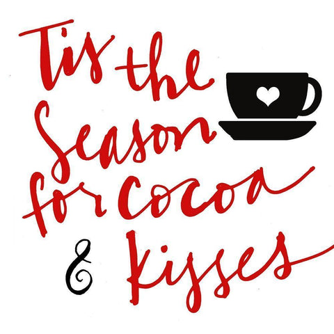 Cocoa and Kisses Black Modern Wood Framed Art Print by Quach, Anna