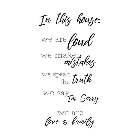 We Are Family Black Modern Wood Framed Art Print by Quach, Anna