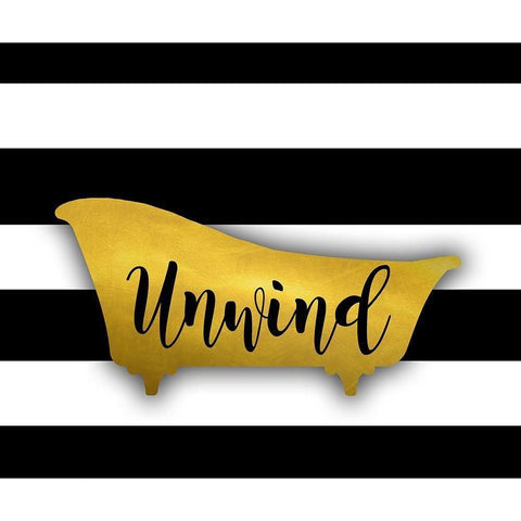 Unwind Bath Black Modern Wood Framed Art Print by Quach, Anna
