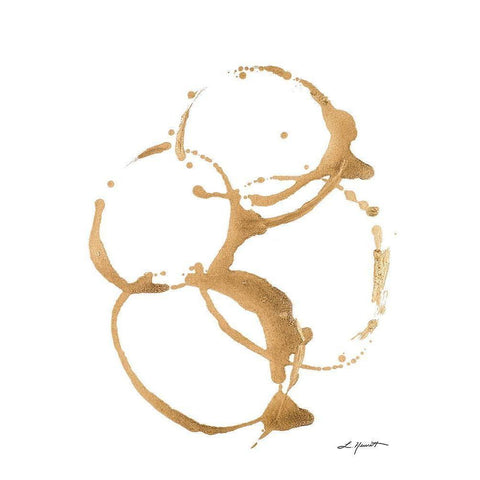 Gold Dreams II Black Modern Wood Framed Art Print by Hewitt, L.