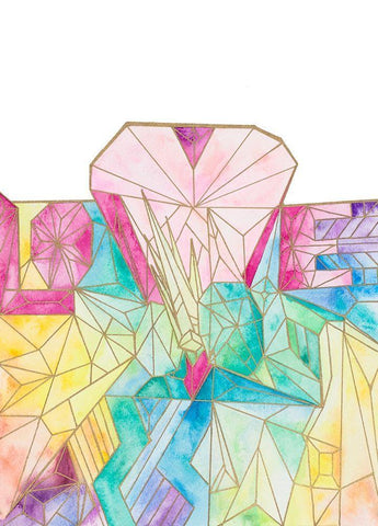 Retro Dynamics Black Ornate Wood Framed Art Print with Double Matting by James, Nola