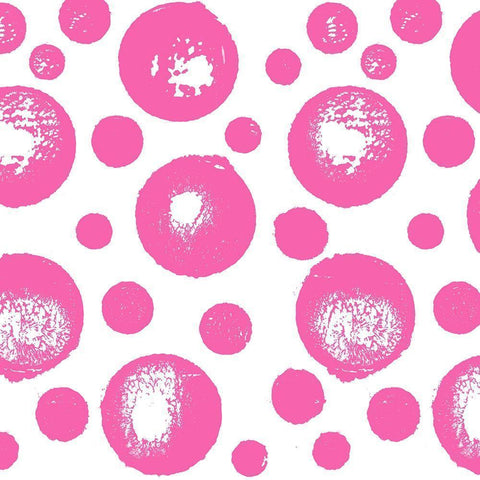 Fun Paint Bubbles Pink Black Modern Wood Framed Art Print with Double Matting by James, Nola