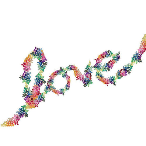 Floral Love White Modern Wood Framed Art Print by James, Nola