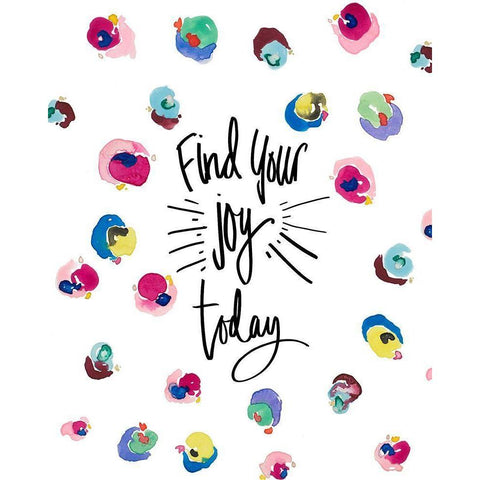 Find Your Joy Black Modern Wood Framed Art Print with Double Matting by James, Nola