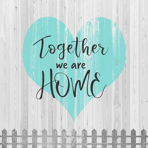Home Together Black Modern Wood Framed Art Print by Quach, Anna