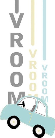 Vroom said the Car Black Ornate Wood Framed Art Print with Double Matting by Quach, Anna