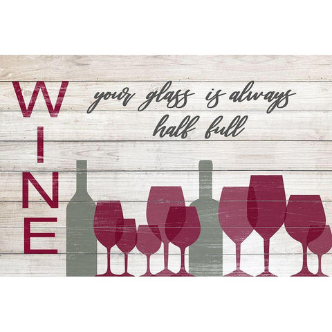 Your Glass Is Always Half Full Gold Ornate Wood Framed Art Print with Double Matting by Quach, Anna