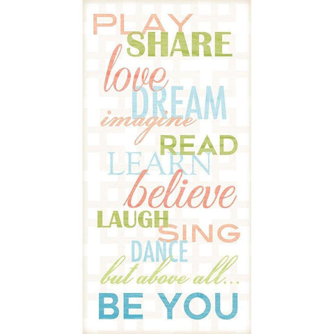 Be You White Modern Wood Framed Art Print by Quach, Anna