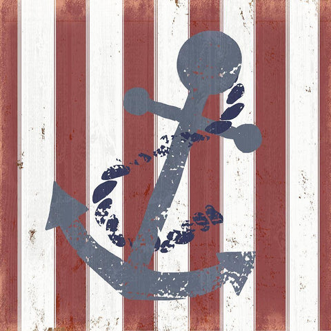 American Coastal III White Modern Wood Framed Art Print with Double Matting by Quach, Anna