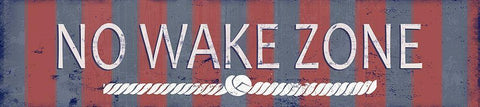 No Wake Zone Black Ornate Wood Framed Art Print with Double Matting by Quach, Anna