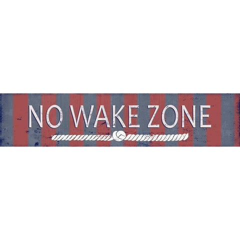 No Wake Zone White Modern Wood Framed Art Print by Quach, Anna