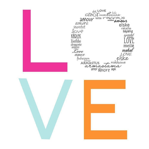 LOVE White Modern Wood Framed Art Print by Quach, Anna