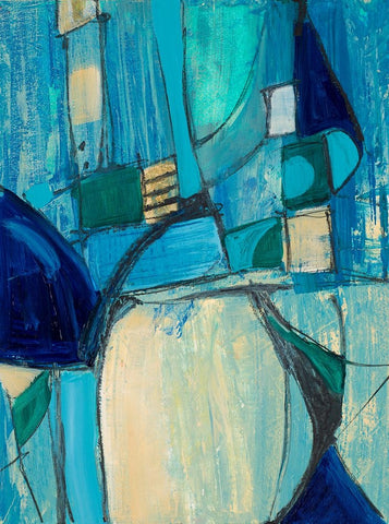 Rare Charm II White Modern Wood Framed Art Print with Double Matting by Maria, Robin
