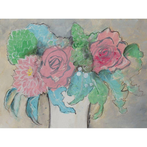 Delicate Treasure I White Modern Wood Framed Art Print by Maria, Robin