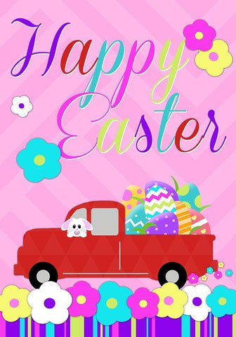 Happy Easter Ride Black Ornate Wood Framed Art Print with Double Matting by Quach, Anna
