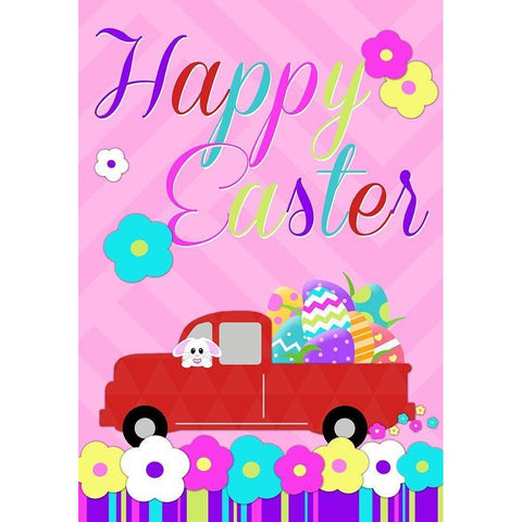 Happy Easter Ride Black Modern Wood Framed Art Print with Double Matting by Quach, Anna
