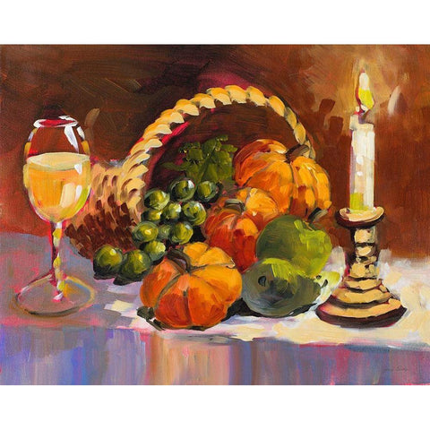 Candle Light Harvest I Black Modern Wood Framed Art Print by Slivka, Jane