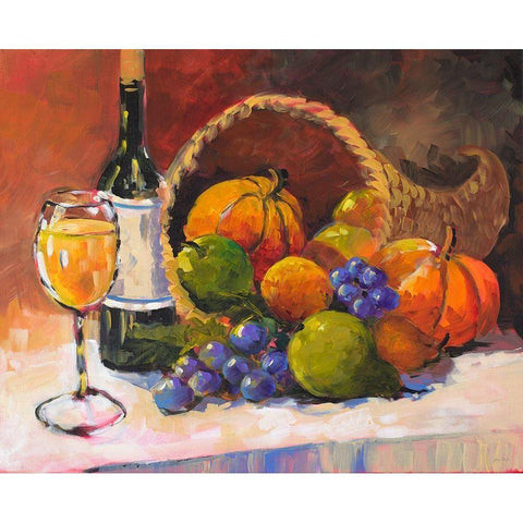 Candle Light Harvest II Gold Ornate Wood Framed Art Print with Double Matting by Slivka, Jane