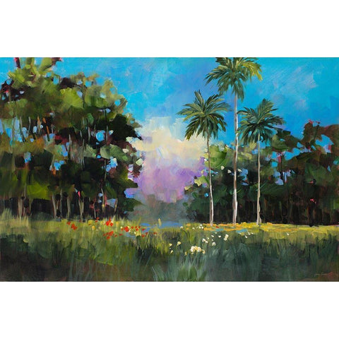 Island on the Coast Gold Ornate Wood Framed Art Print with Double Matting by Slivka, Jane