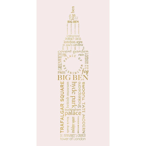 London Panel White Modern Wood Framed Art Print by Quach, Anna