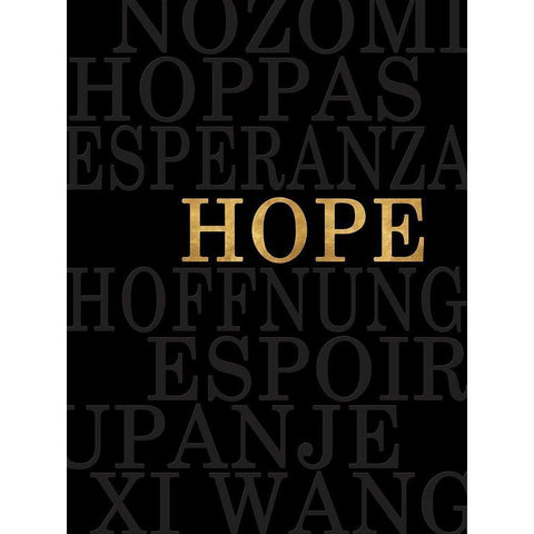 Worldly Hope Black Modern Wood Framed Art Print with Double Matting by Quach, Anna