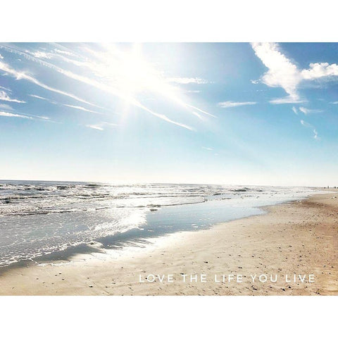 Love The Life You Live White Modern Wood Framed Art Print by Acosta