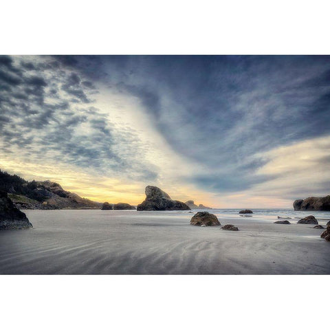 Low Tide White Modern Wood Framed Art Print by Amos, Andy