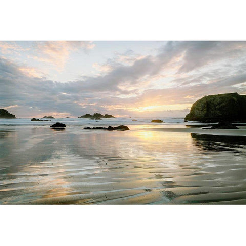Ripples White Modern Wood Framed Art Print by Amos, Andy