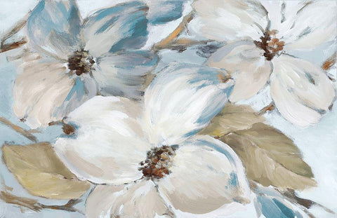 Neutral Silently Bloom II White Modern Wood Framed Art Print with Double Matting by Loreth, Lanie